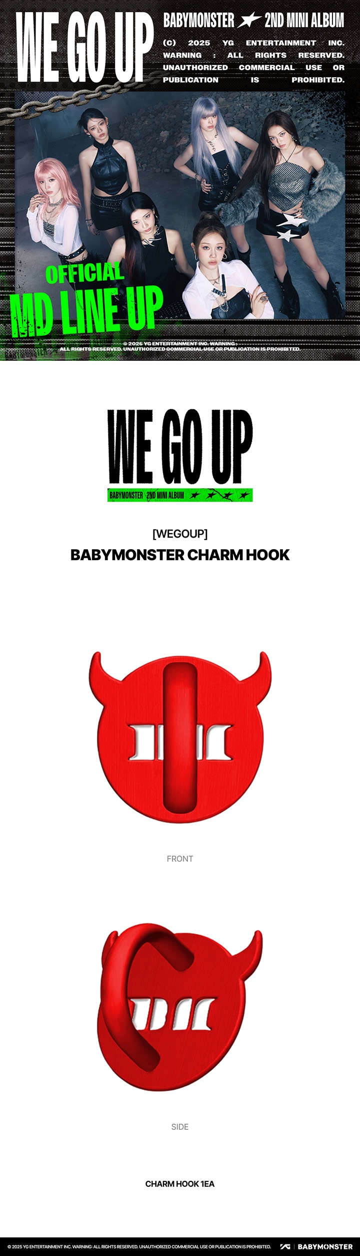 [WEGOUP] BABYMONSTER CHARM HOOK 0 detail