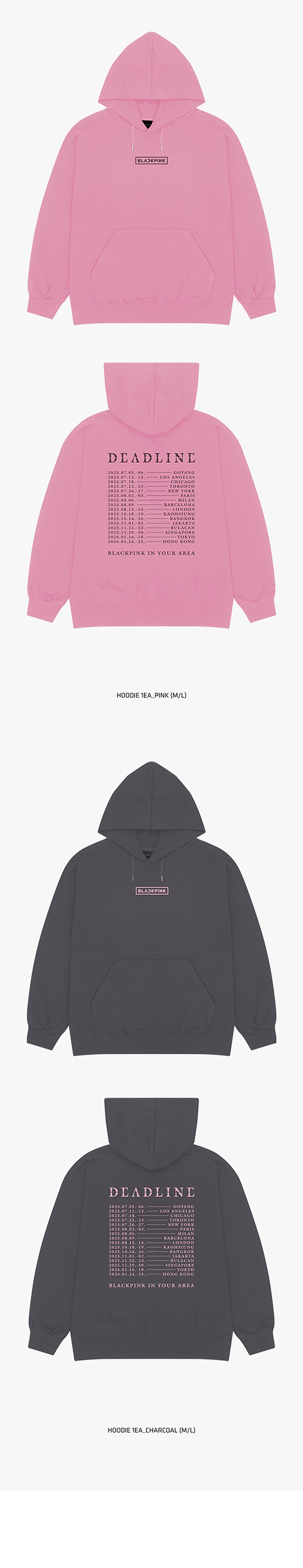 [DEADLINETOUR] BLACKPINK TOUR HOODIE 1 detail