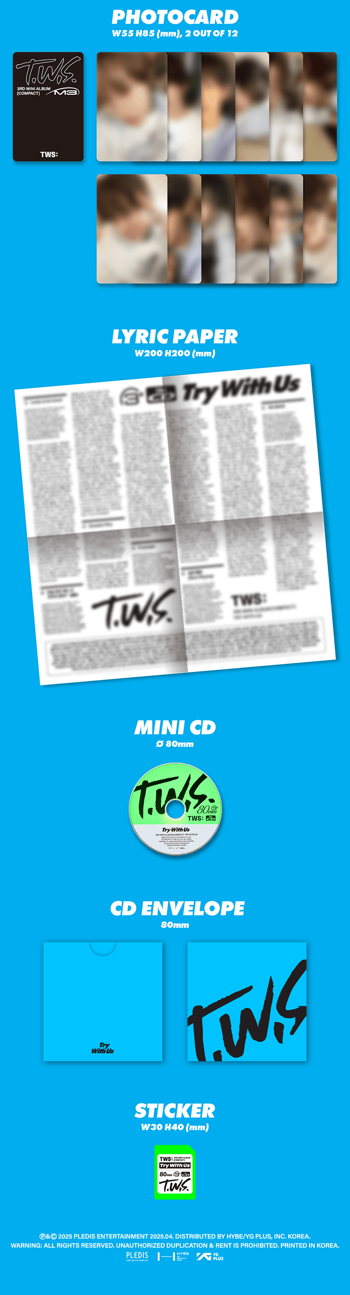 3rd Mini Album 'TRY WITH US' (Compact Ver.) (Set) 1 detail