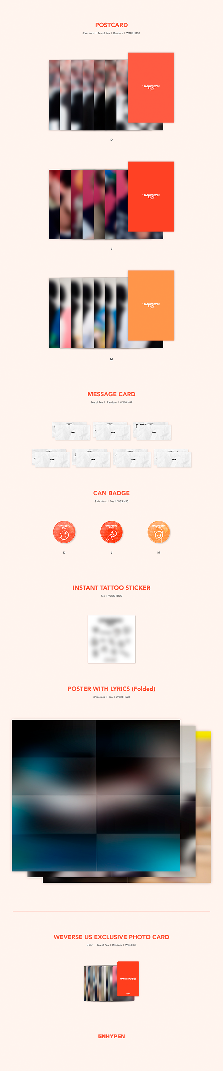 MANIFESTO : DAY 1 (J Ver.) (Weverse Exclusive) 1 detail