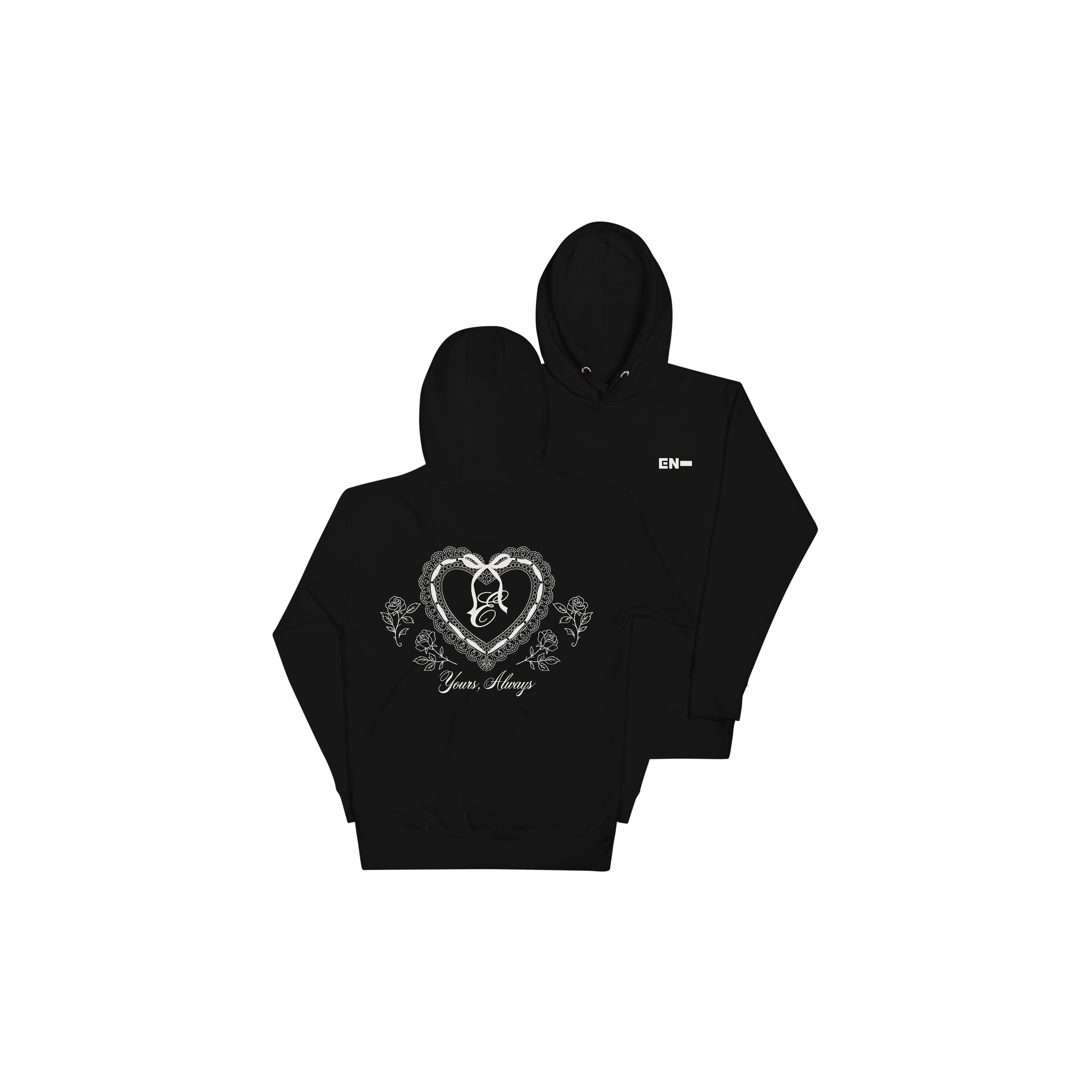 ENHYPEN | ENHYPEN Lace Heart Hoodie (Black)