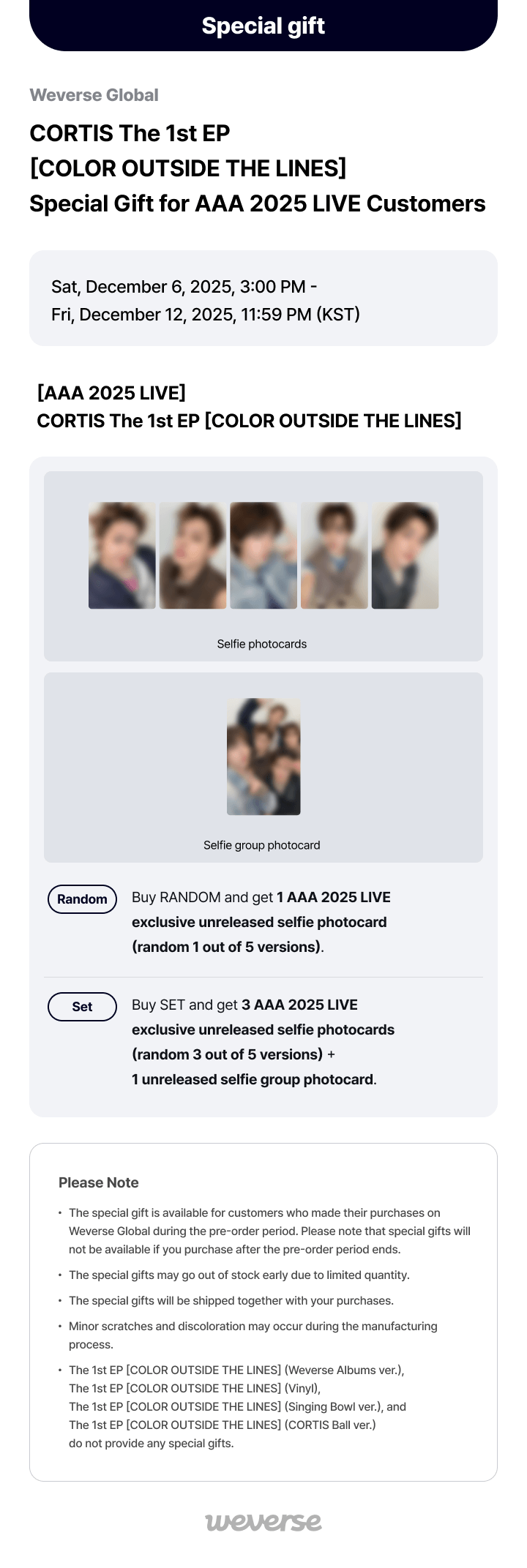 [AAA 2025 LIVE] The 1st EP [COLOR OUTSIDE THE LINES] (Set) 0 detail