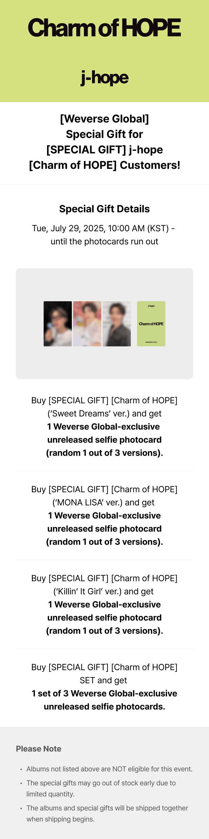 [SPECIAL GIFT] 'Charm of HOPE' ('Sweet Dreams' ver.) 0 detail