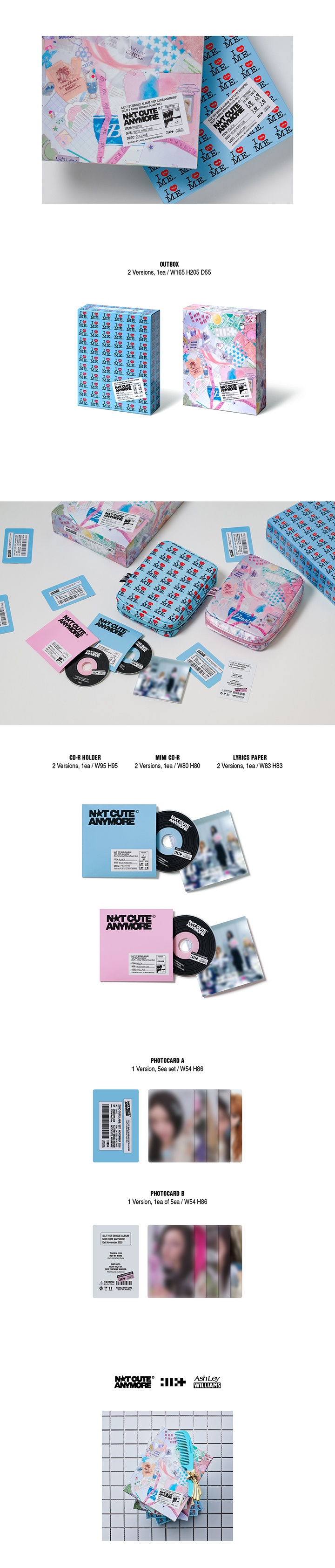 1st Single Album 'NOT CUTE ANYMORE' (ILLIT X Ashley Williams Pouch Ver.) 1 detail