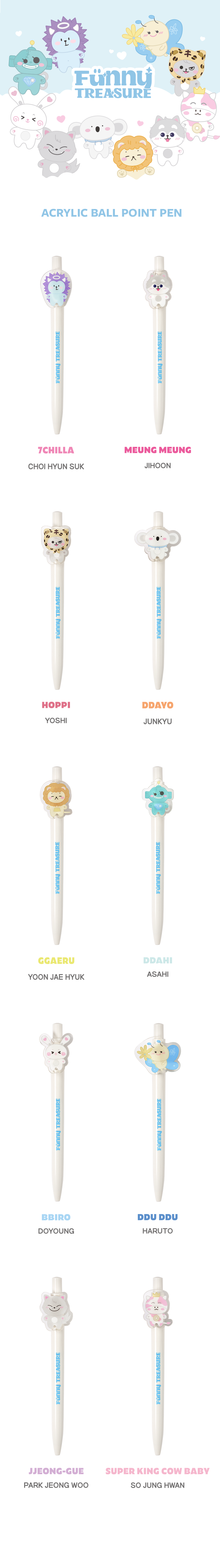 [FUNNYTREASURE] TREASURE ACRYLIC BALL POINT PEN 0 detail