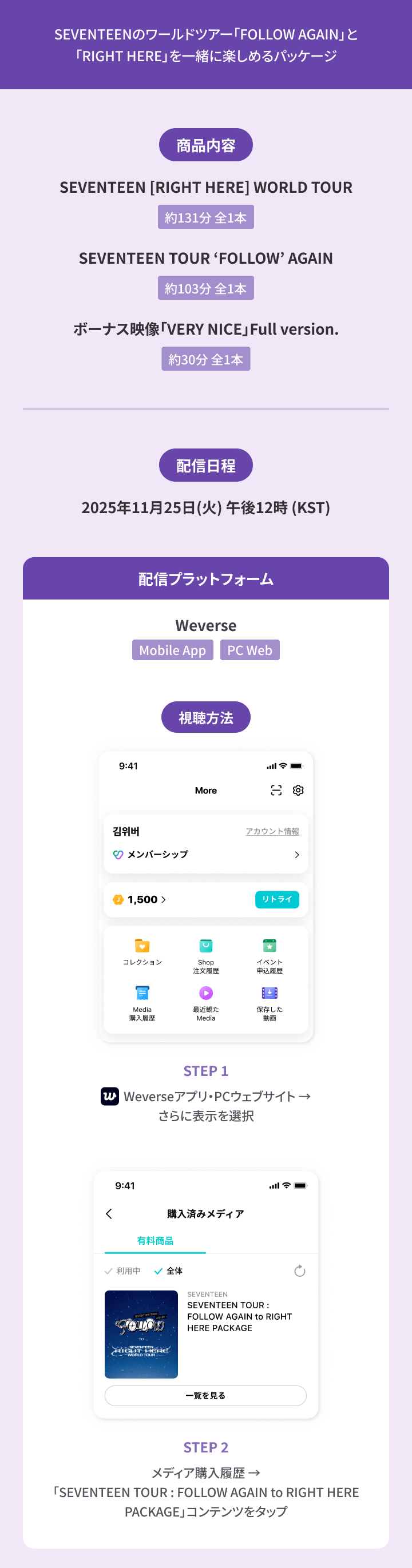  SEVENTEEN TOUR : FOLLOW AGAIN to RIGHT HERE PACKAGE 1 detail