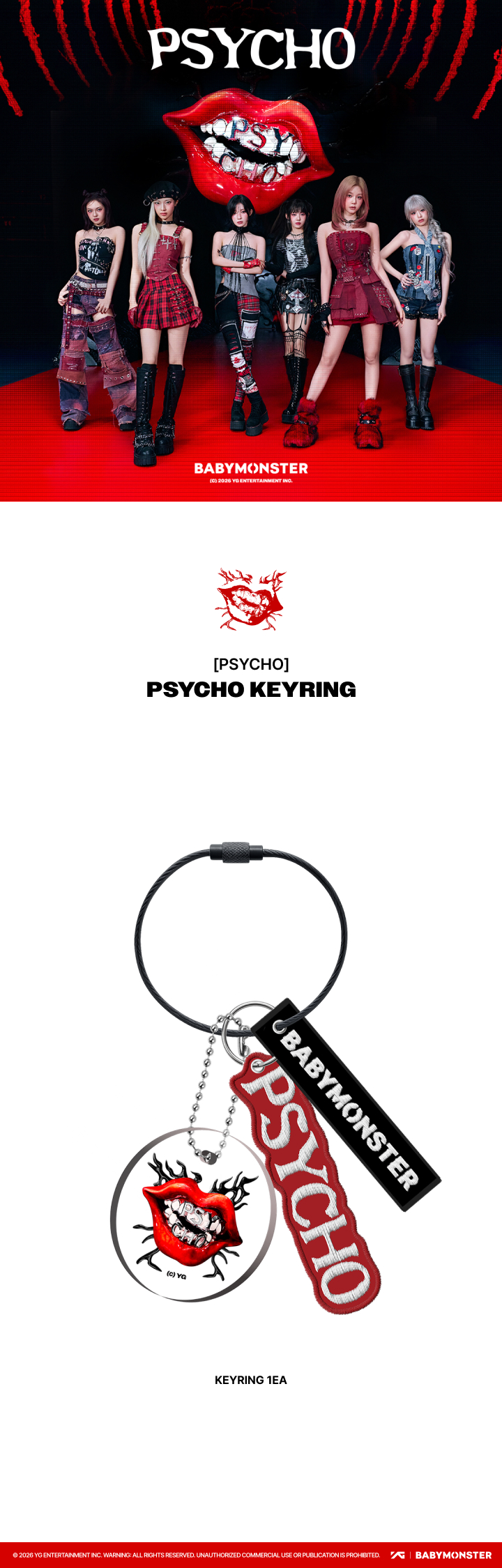 BABYMONSTER | [PSYCHO] BABYMONSTER PSYCHO KEYRING