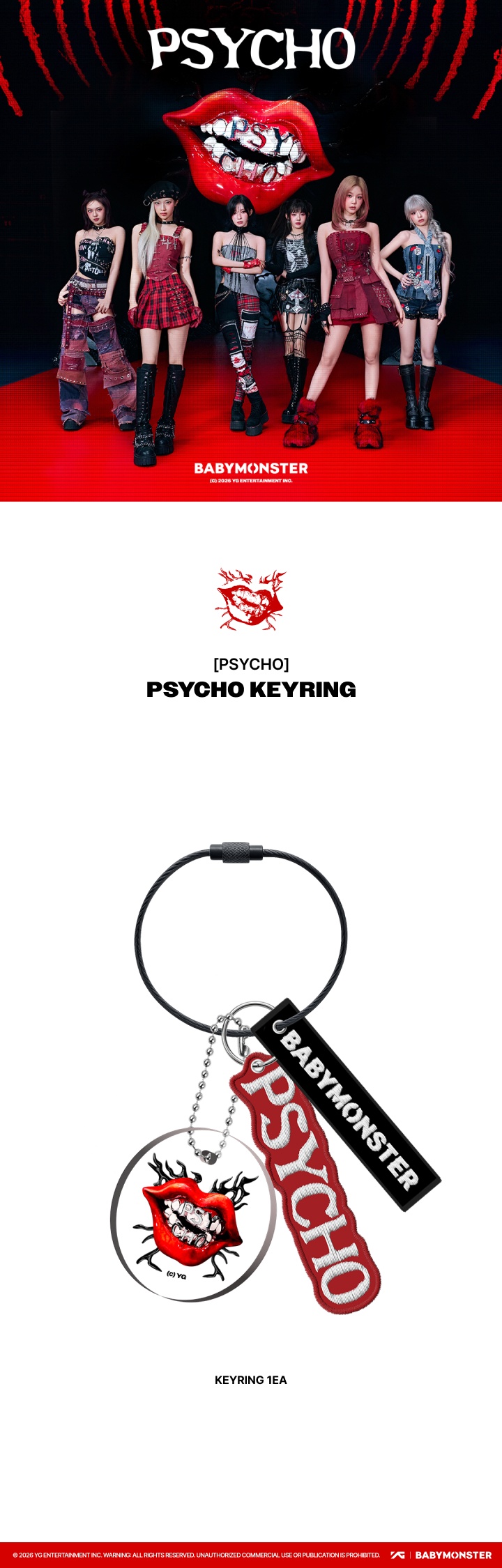 [PSYCHO] BABYMONSTER PSYCHO KEYRING 1 detail