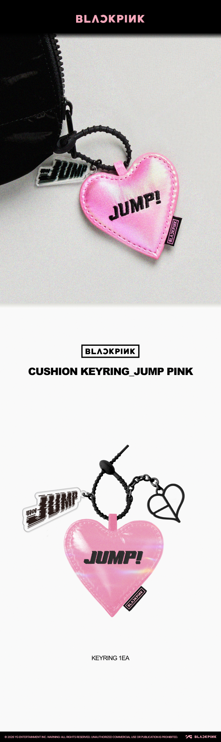 BLACKPINK | [BPPOPUP] BLACKPINK CUSHION KEYRING_JUMP PINK
