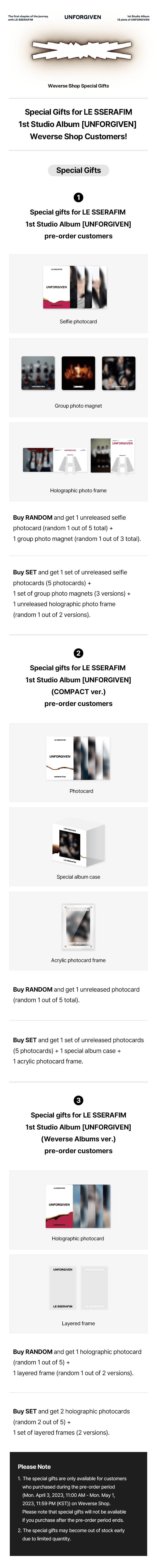 1st Studio Album 'UNFORGIVEN' (COMPACT Ver.) Random 1 detail