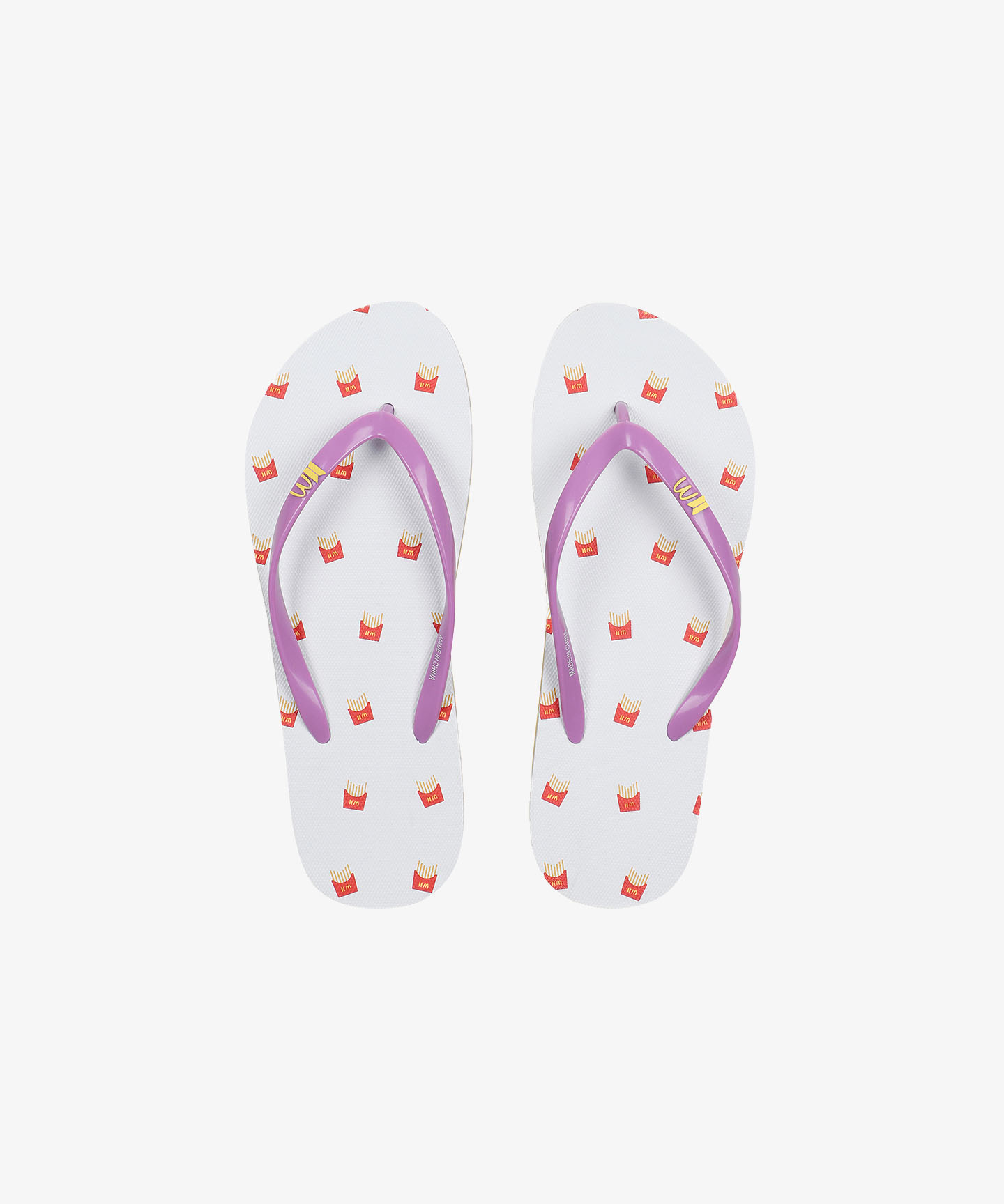 BTS | BTSxMcD] LOGO FLIPFLOPS (white)
