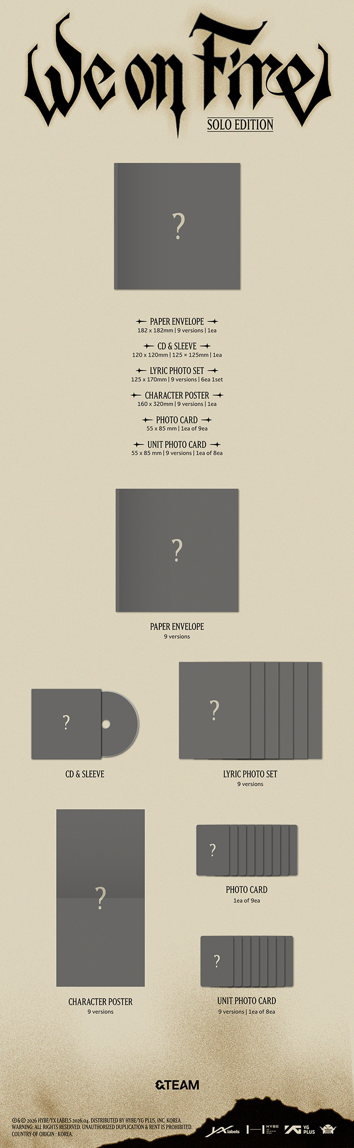 3rd EP 『We on Fire』 SOLO EDITION (Random) 0 detail