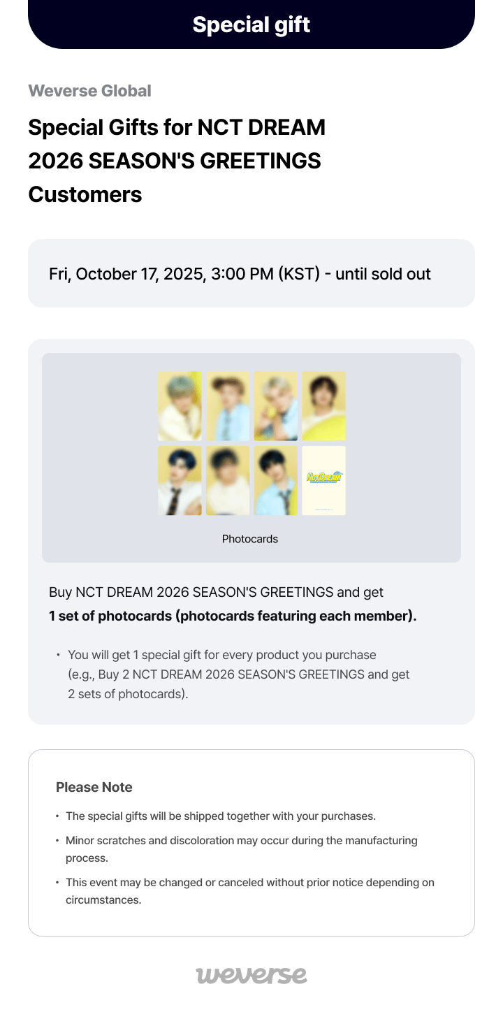 NCT DREAM 2026 Season's Greetings 0 detail
