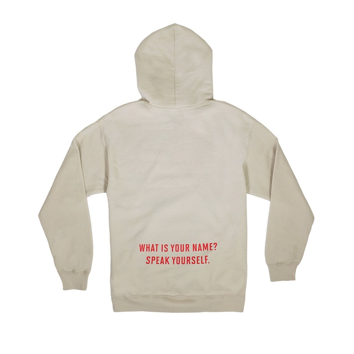 HOODIE [WHAT IS YOUR NAME : BEIGE] 2 detail