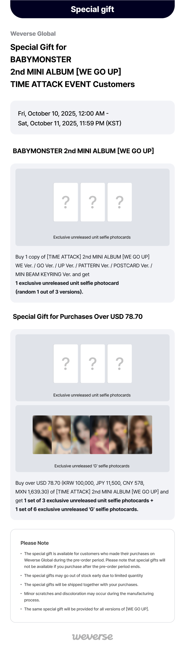 [TIME ATTACK] BABYMONSTER 2nd MINI ALBUM [WE GO UP] WE GO UP SET 0 detail