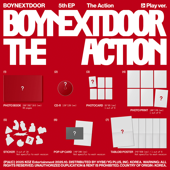 BOYNEXTDOOR 5th EP [The Action] (Play ver.) (Weverse Exclusive) 0 detail