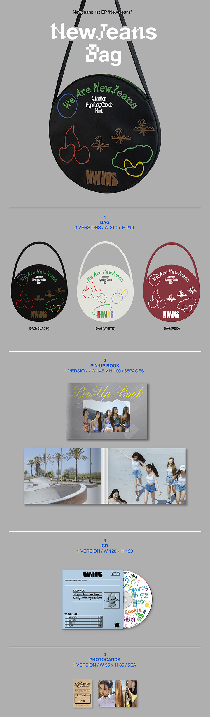 NewJeans 1st EP 'New Jeans' Bag (White) ver. (LIMITED) 0 detail