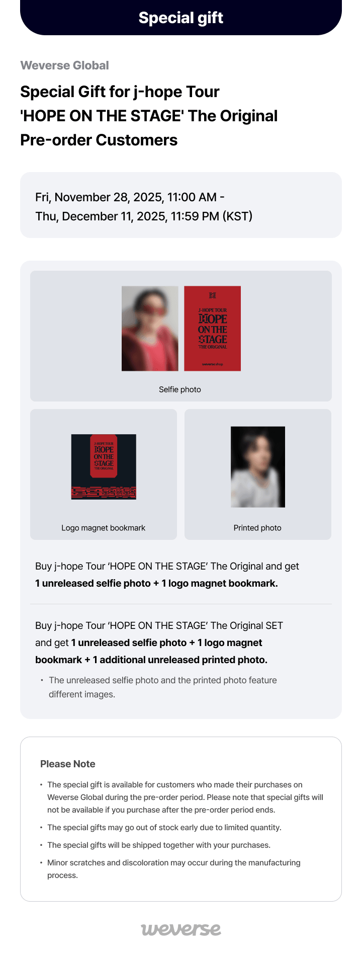 j-hope Tour ‘HOPE ON THE STAGE’ The Original SET 0 detail
