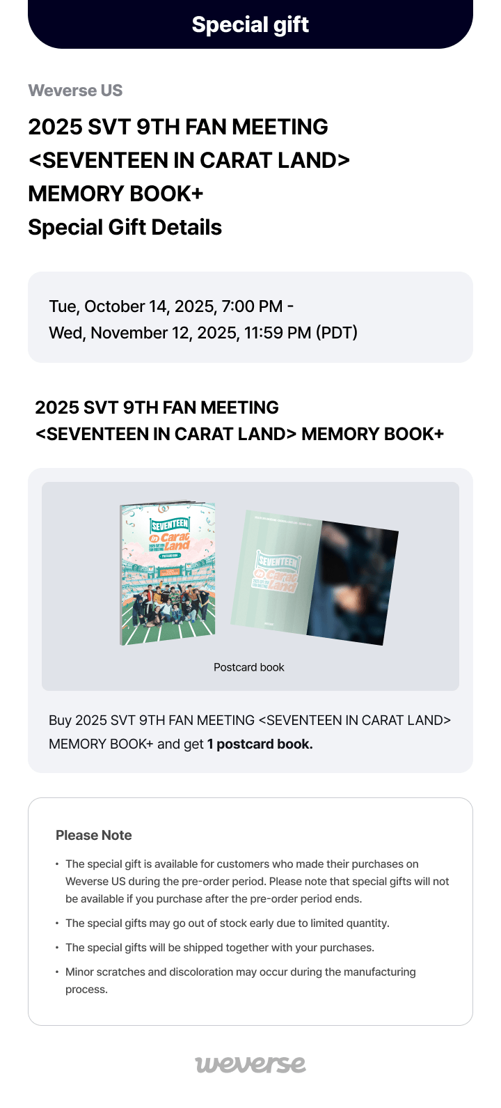 2025 SVT 9TH FAN MEETING <SEVENTEEN IN CARAT LAND> MEMORY BOOK+ 2 detail