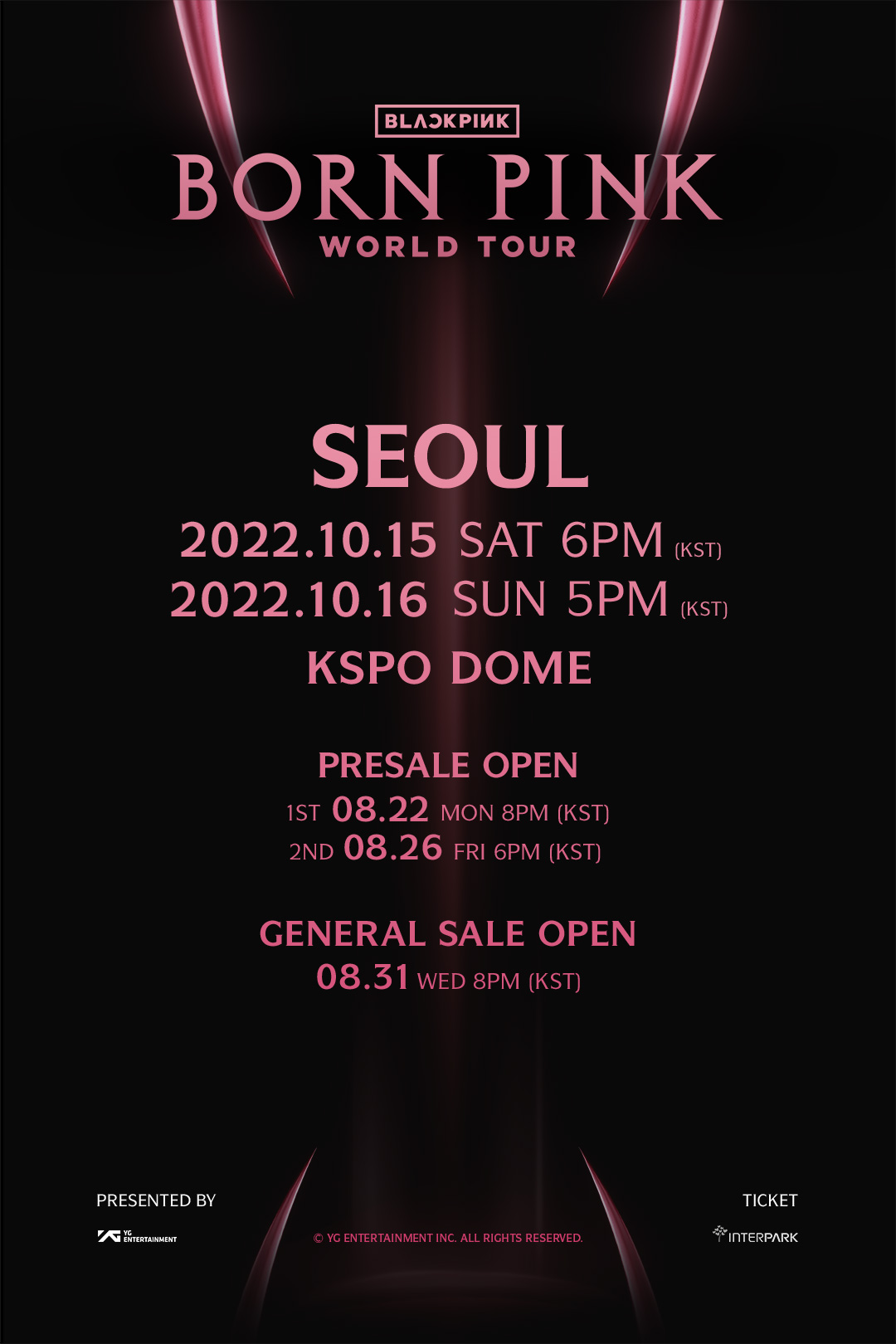 BLACKPINK WORLD TOUR [BORN PINK] SEOUL ANNOUNCEMENT (0826 Update