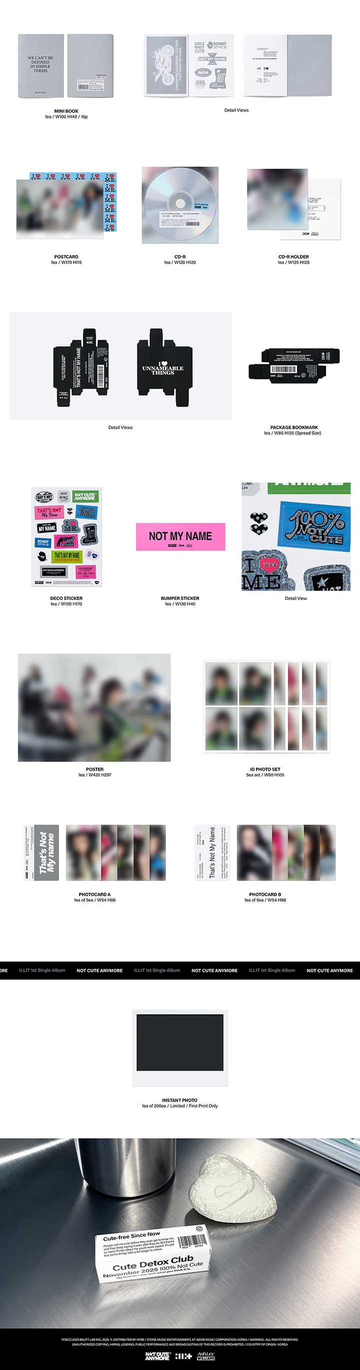 1st Single Album 'NOT CUTE ANYMORE' (Set) 3 detail