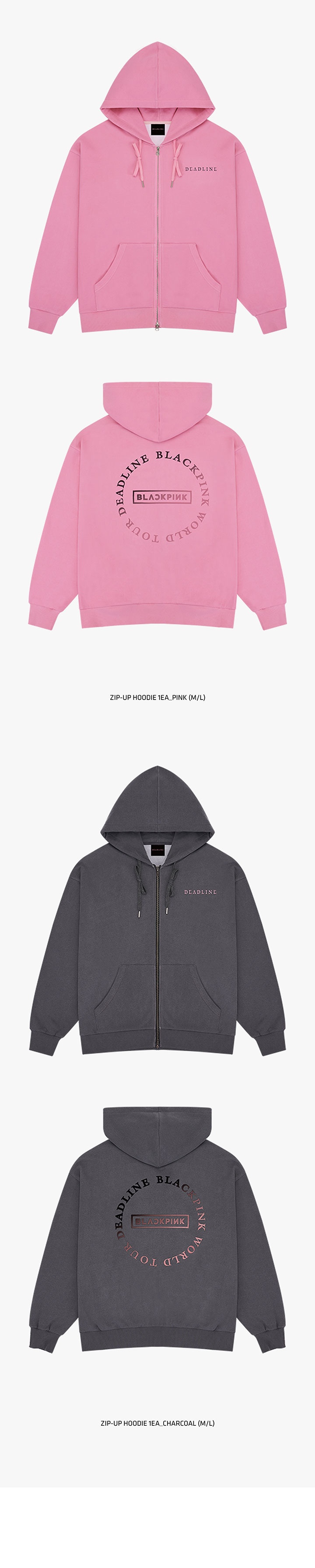 [DEADLINETOUR] BLACKPINK HEAT REACTIVE ZIP-UP HOODIE 1 detail