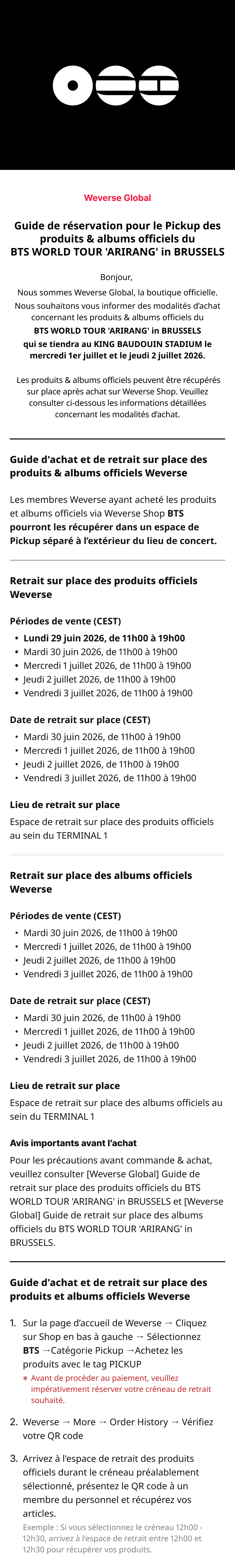Weverse Global] BTS WORLD TOUR 'ARIRANG' in BRUSSELS Official
