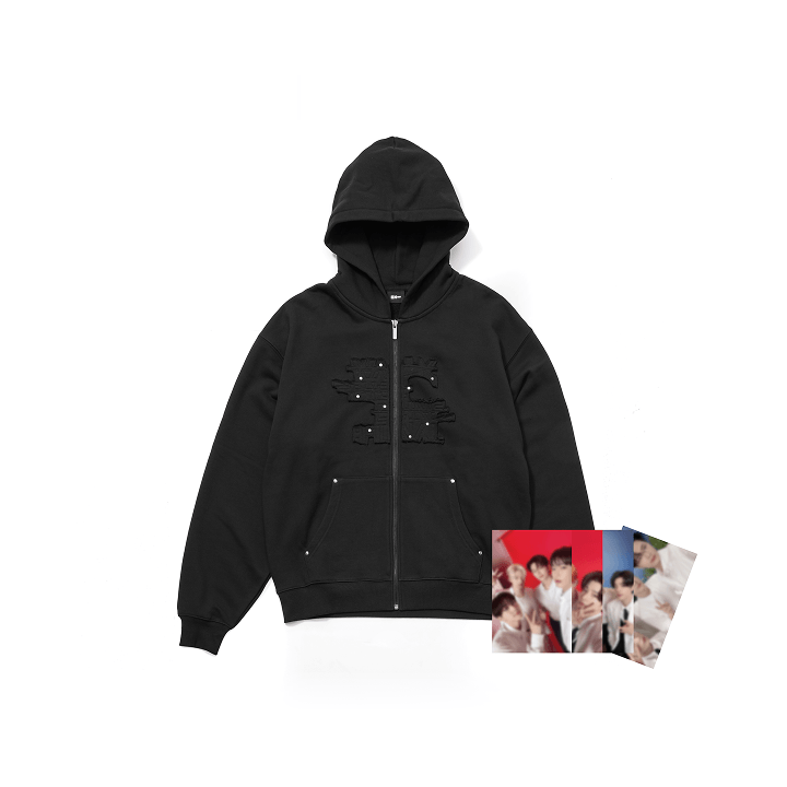 Stud Zip-Up Hoodie