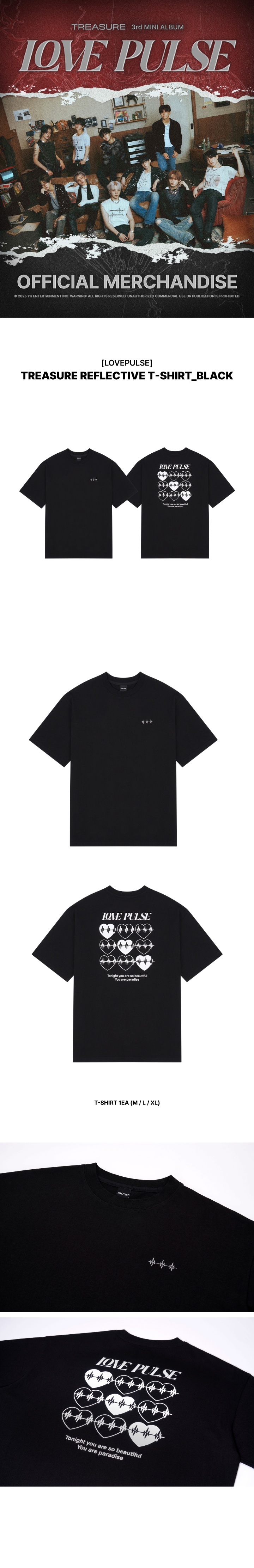 [LOVEPULSE] TREASURE REFLECTIVE T-SHIRT_BLACK 0 detail
