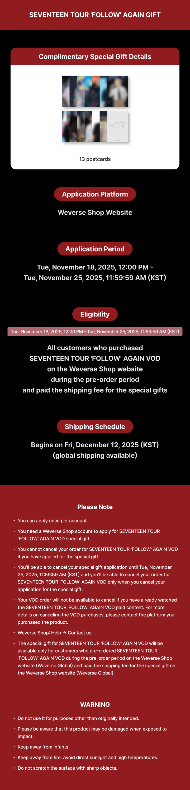 SEVENTEEN TOUR 'FOLLOW' AGAIN GIFT 1 detail