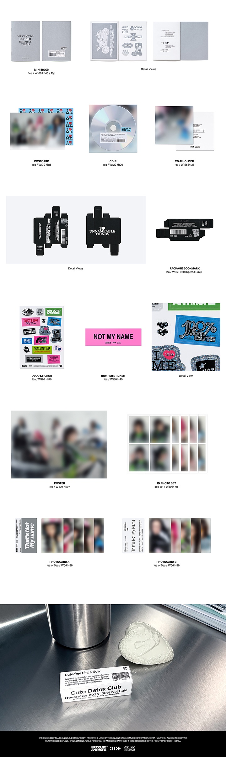 ILLIT 1st Single Album 'NOT CUTE ANYMORE' (NOT MY NAME Ver.) (Weverse Exclusive Version) 2 detail
