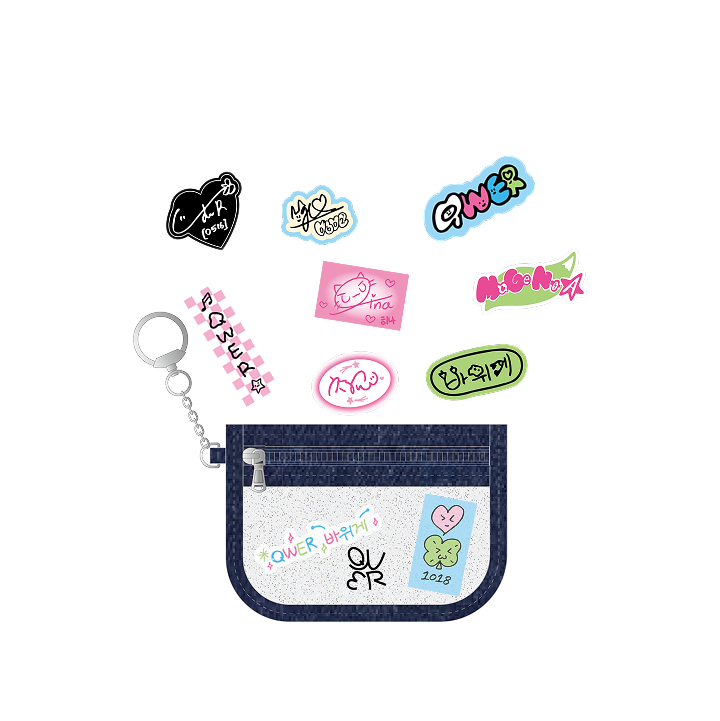 Weverse Con Festival | [QWER] PVC Pouch & Sticker Set