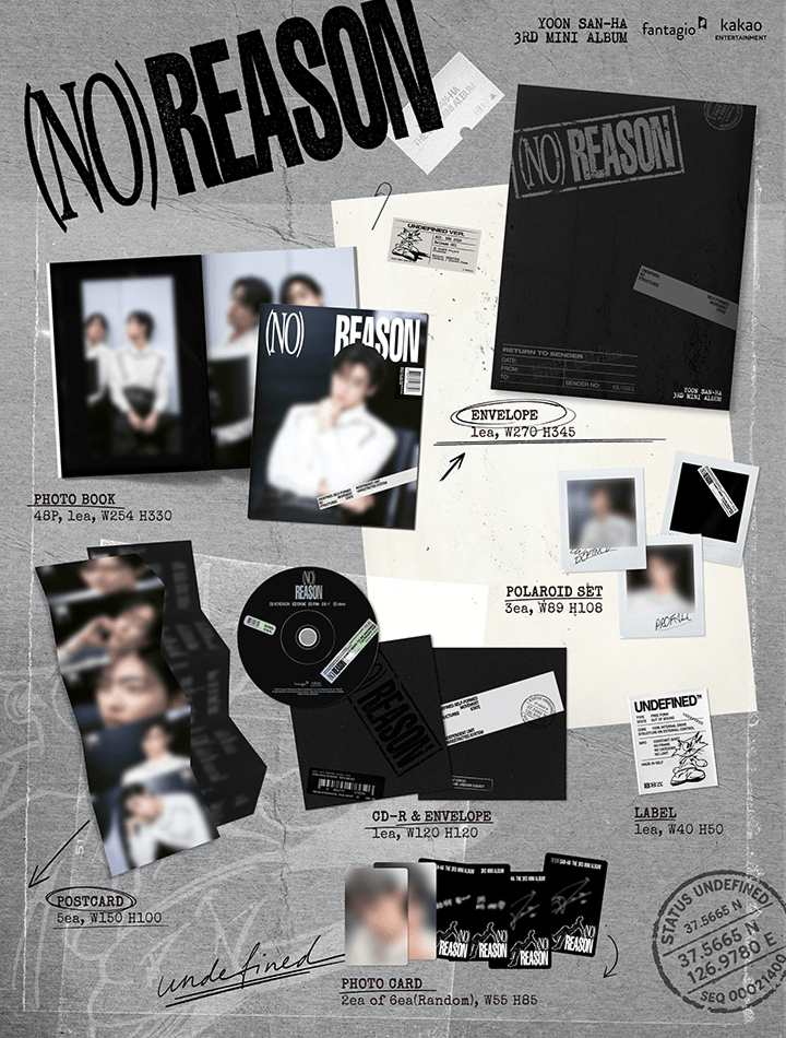 **YOON SAN-HA - 3rd Mini Album [NO REASON] (Random)** — authentic K-POP merch sold by BYIT KPOP, fast worldwide shipping PHOTOCARD PHOHOCARD MARKET PHOCA  - 100% authentic KPOP Goods by **BYIT KPOP** (Lightstick, Album, Keyring, Photo Card, MD, Figure etc KPOP Merch) - Worldwide shipping, Safe and Fast delivery guaranteed (официальный лайтстик, фанлайт, кей-поп мерч) — authentic K-POP goods (официальный мерч) sold by BYIT KPOP, worldwide shipping (доставка по всему миру)