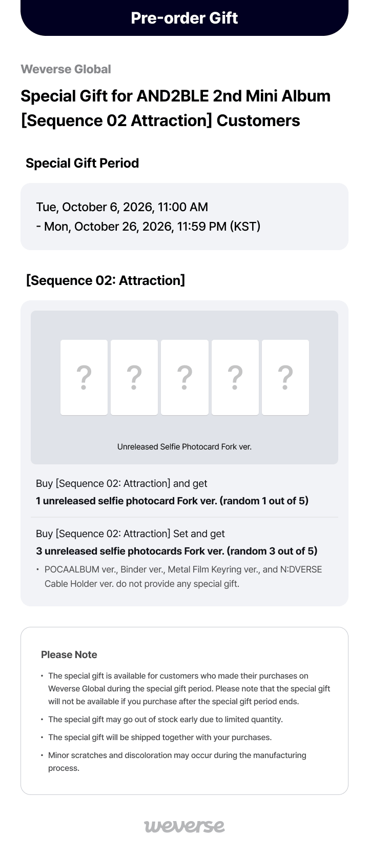 2nd Mini Album [Sequence 02: Attraction] (Set) 0 detail