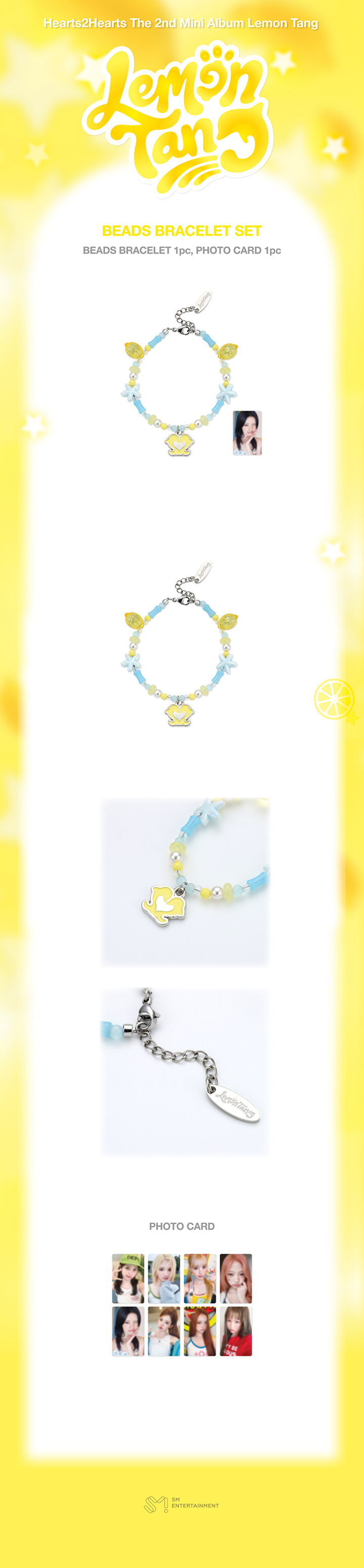 Hearts2Hearts Lemon Tang Beads Bracelet Set