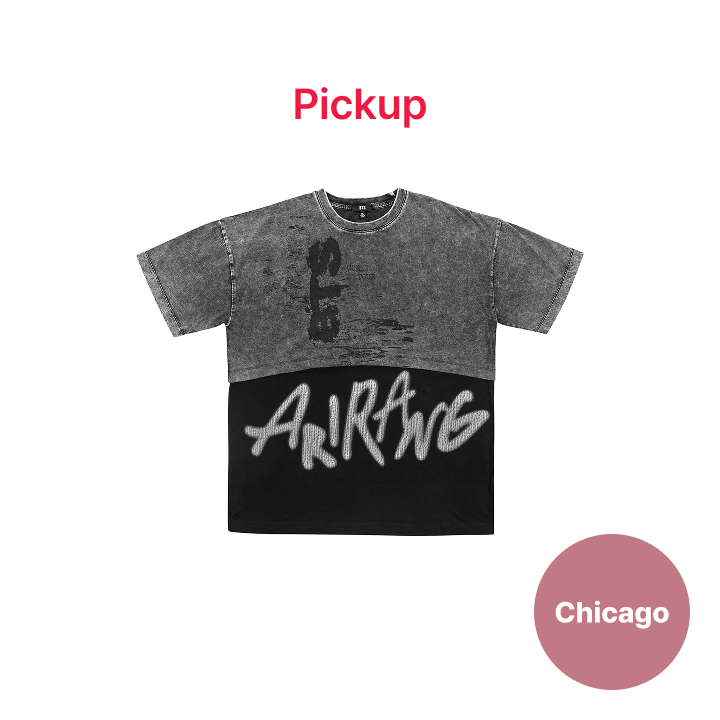 BTS アメリカ 限定 Layered T-shirt ダークグレー L-XL BTS | [CHICAGO] [US Exclusive] S/S Layered T-shirt (Dark Gray)