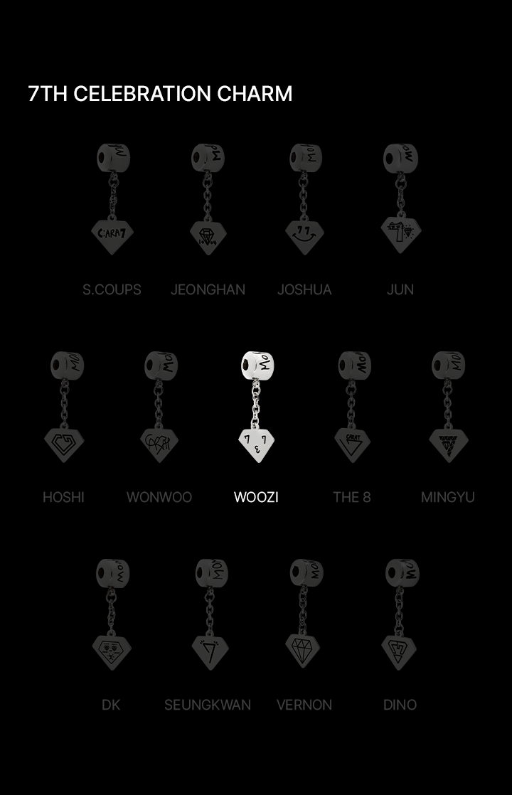 7th Celebration Charm_WOOZI 0 detail