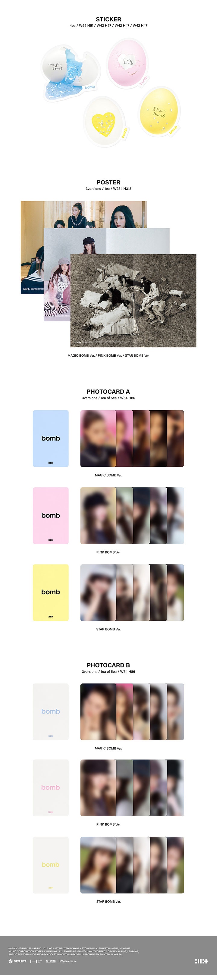 [2025 TIMA LIVE] 3rd Mini Album 'bomb' (Random) 2 detail