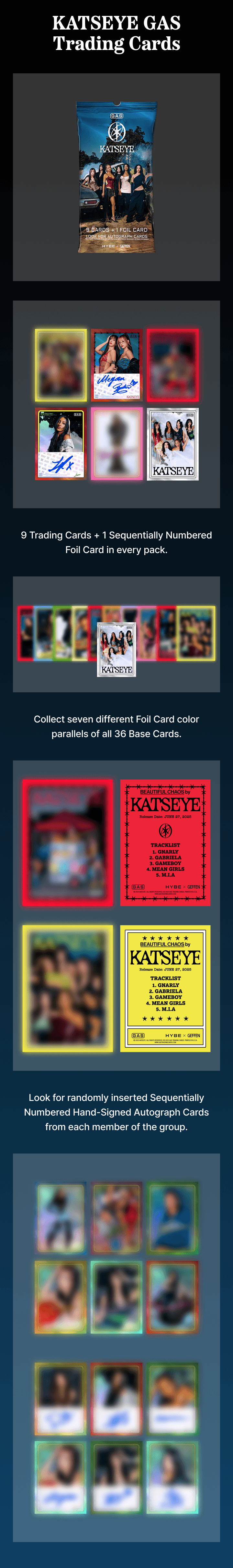 KATSEYE GAS Trading Cards 1 detail