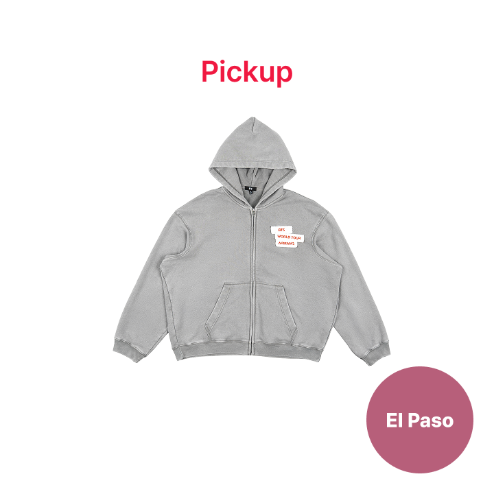BTS | [EL PASO] [US Exclusive] Zip-up Hoodie (Gray)