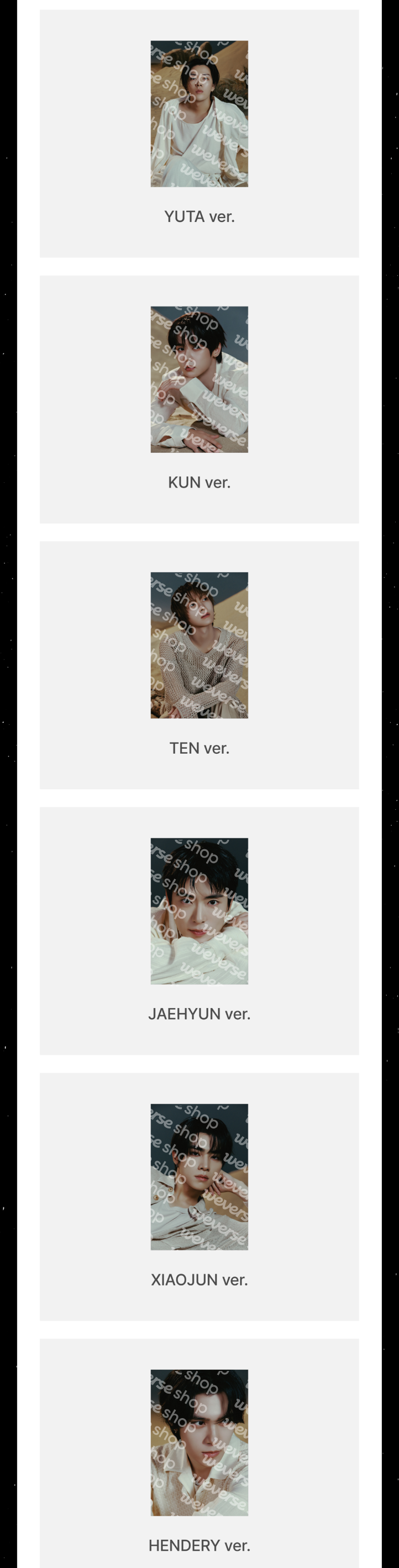 NCT 127 NEO DIMENSION Postcard (A Ver)