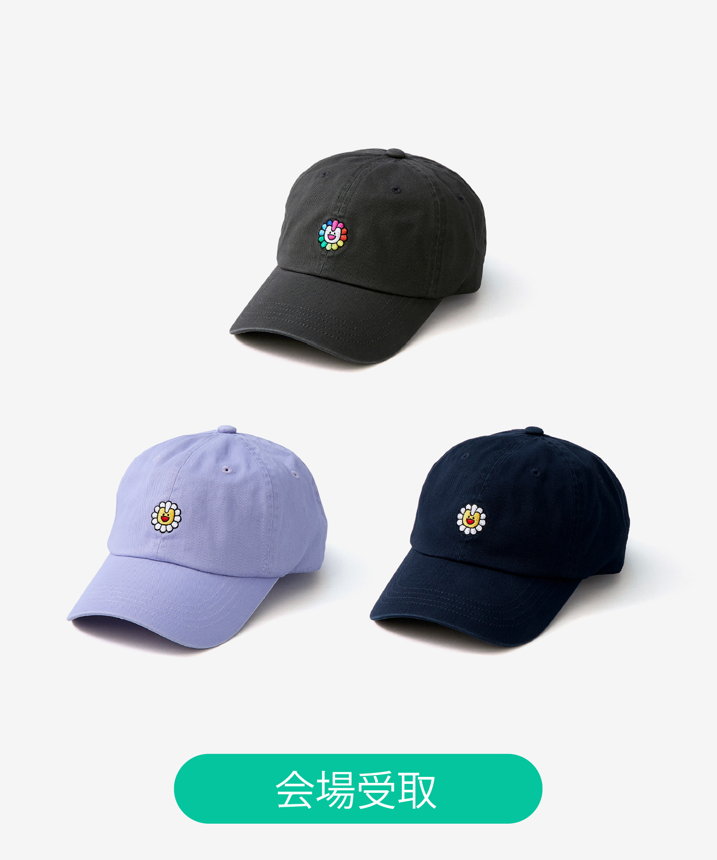 newjeans MURAKAMI キャップ　ネイビー New* NewJeans x MURAKAMI Navy Ball CAP FanMeeting
