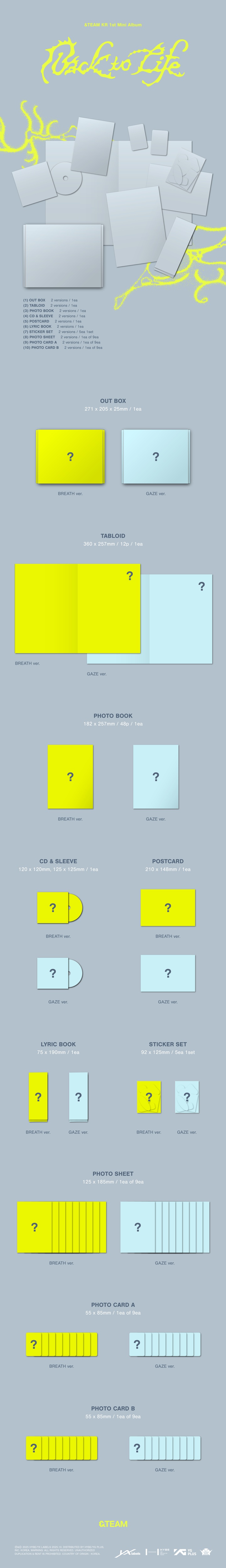 &TEAM KR 1st Mini Album 'Back to Life' (GAZE ver.) 0 detail