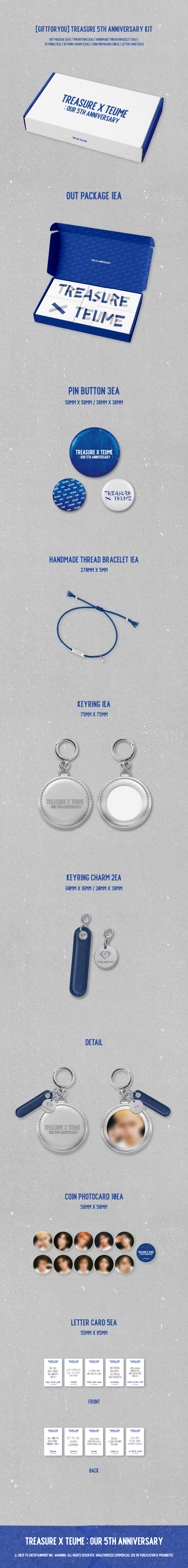 [GIFTFORYOU] TREASURE 5TH ANNIVERSARY KIT 1 detail