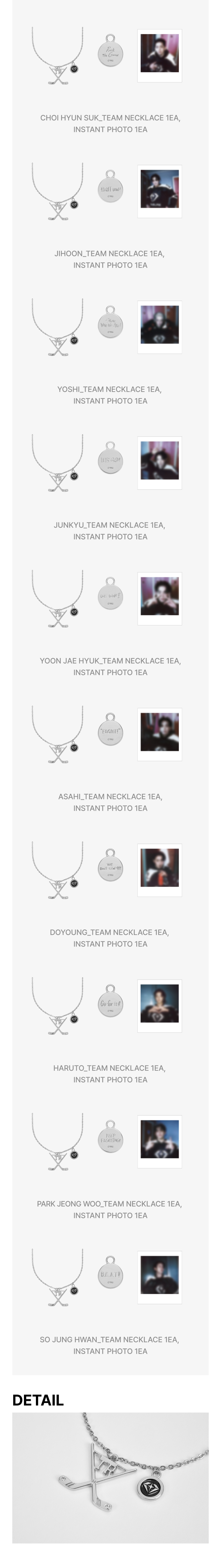 [TEAMTREASURE] TREASURE TEAM NECKLACE 1 detail