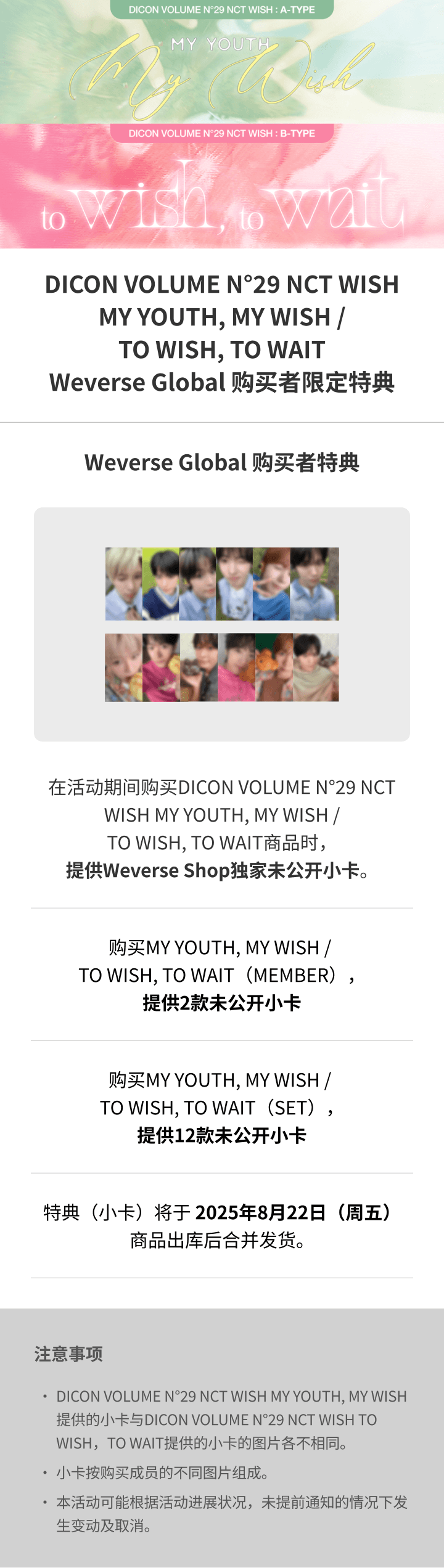 DICON VOLUME N°29 NCT WISH MY YOUTH, MY WISH / TO WISH, TO WAIT (SET) 0 detail