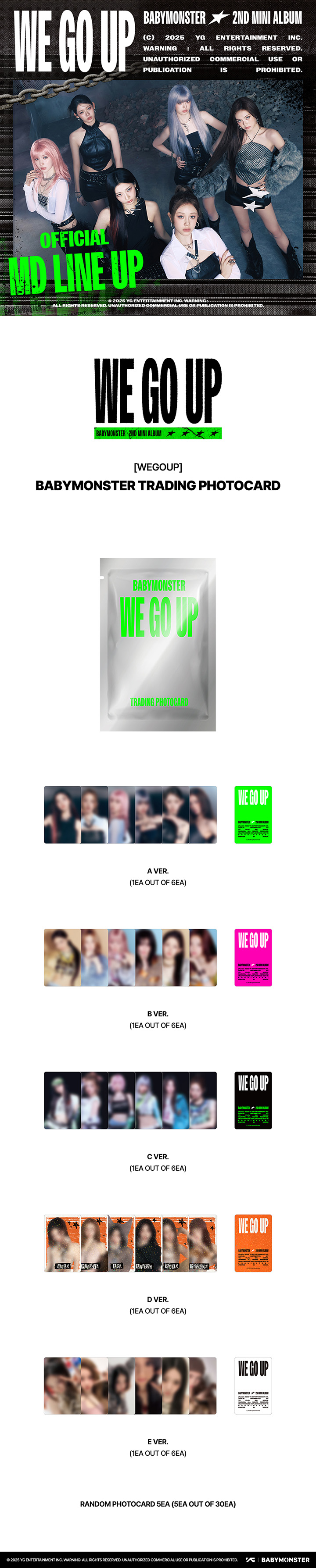 BABYMONSTER - [ WE GO UP ] BABYMONSTER TRADING PHOTOCARD