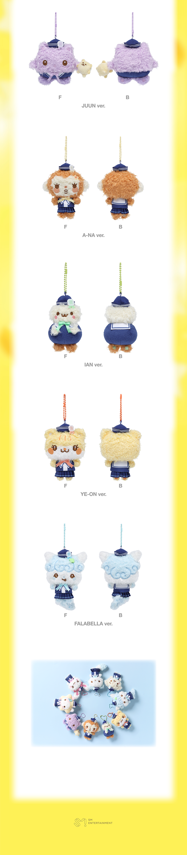 Hearts2Hearts Lemon Tang Marine Look Doll Keyring