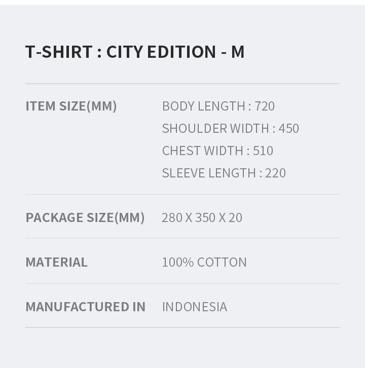 [MOS TOUR] T-SHIRT : CITY EDITION M 5 detail