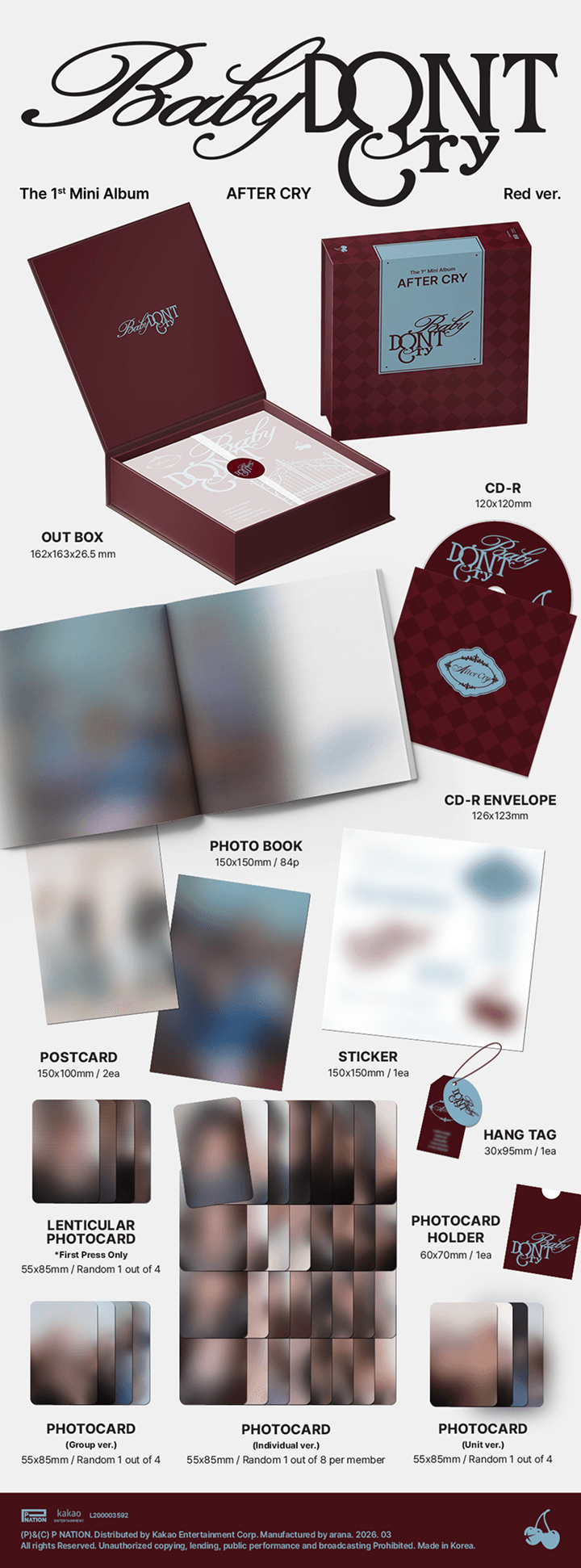 The 1st Mini Album [AFTER CRY] (Set) 1 detail